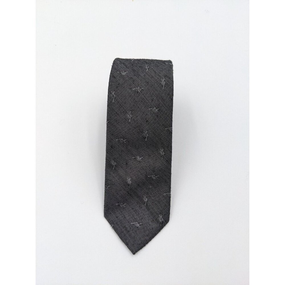 Wembly Vintage Men's Tie Gray Slim Skinny Retro
